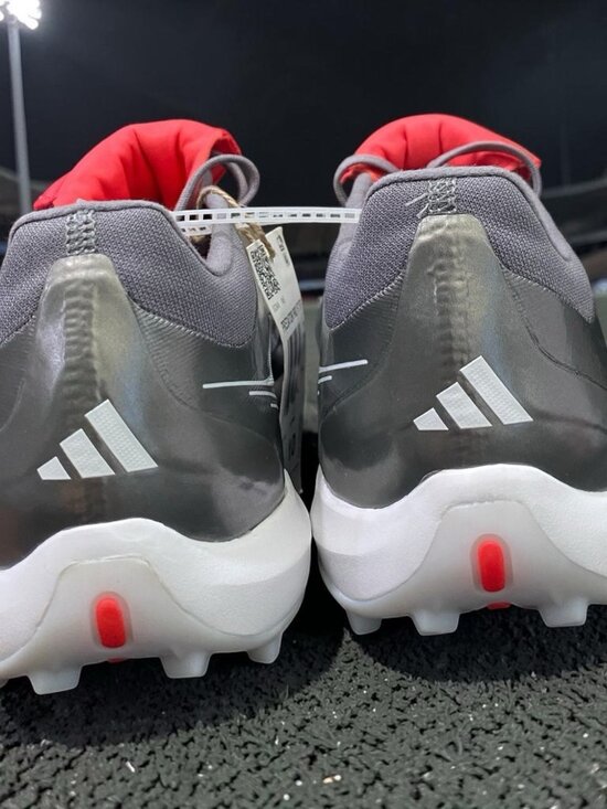 adidas Predator Pro FoldOver Tongue Turf Soccer Cleats Mens Grey, Red Size 9 main image 5